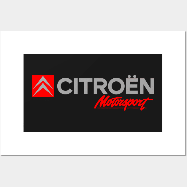 Citroen Motorsport Classic logo Wall Art by chjannet